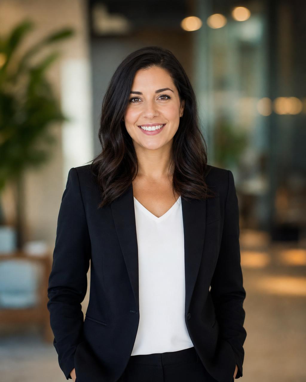 Marketing agency owner in her modern office